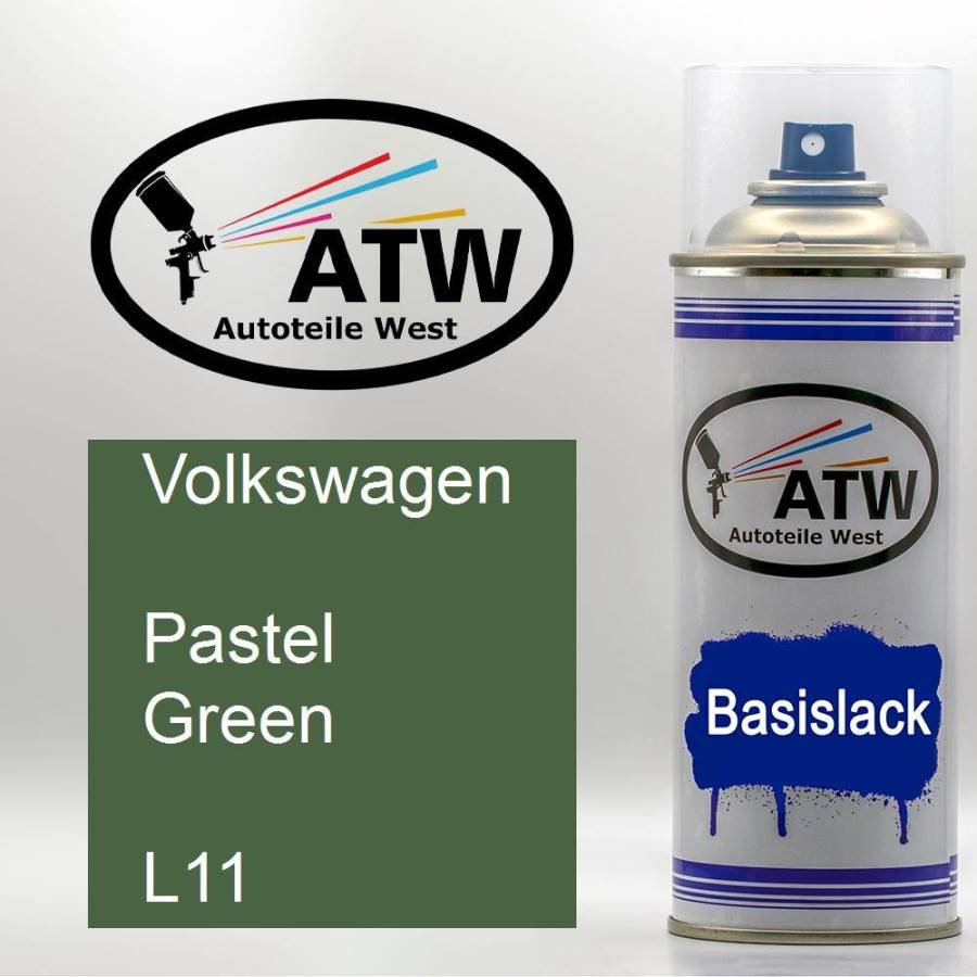 Volkswagen, Pastel Green, L11: 400ml Sprühdose, von ATW Autoteile West.